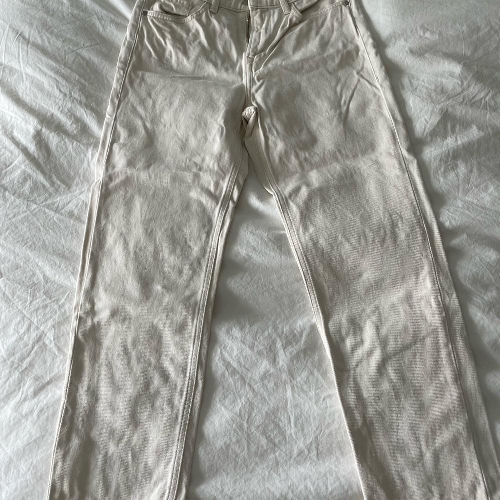 Women's Straight Leg Jeans - Cream